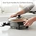 OVENTE 12 Inch Electric Skillet and Frying Pan with Nonstick Coating, 1400W Power, Adjustable Temperature Control, Tempered Glass Lid with Vent and Cool Touch Handles, Copper SK11112CO