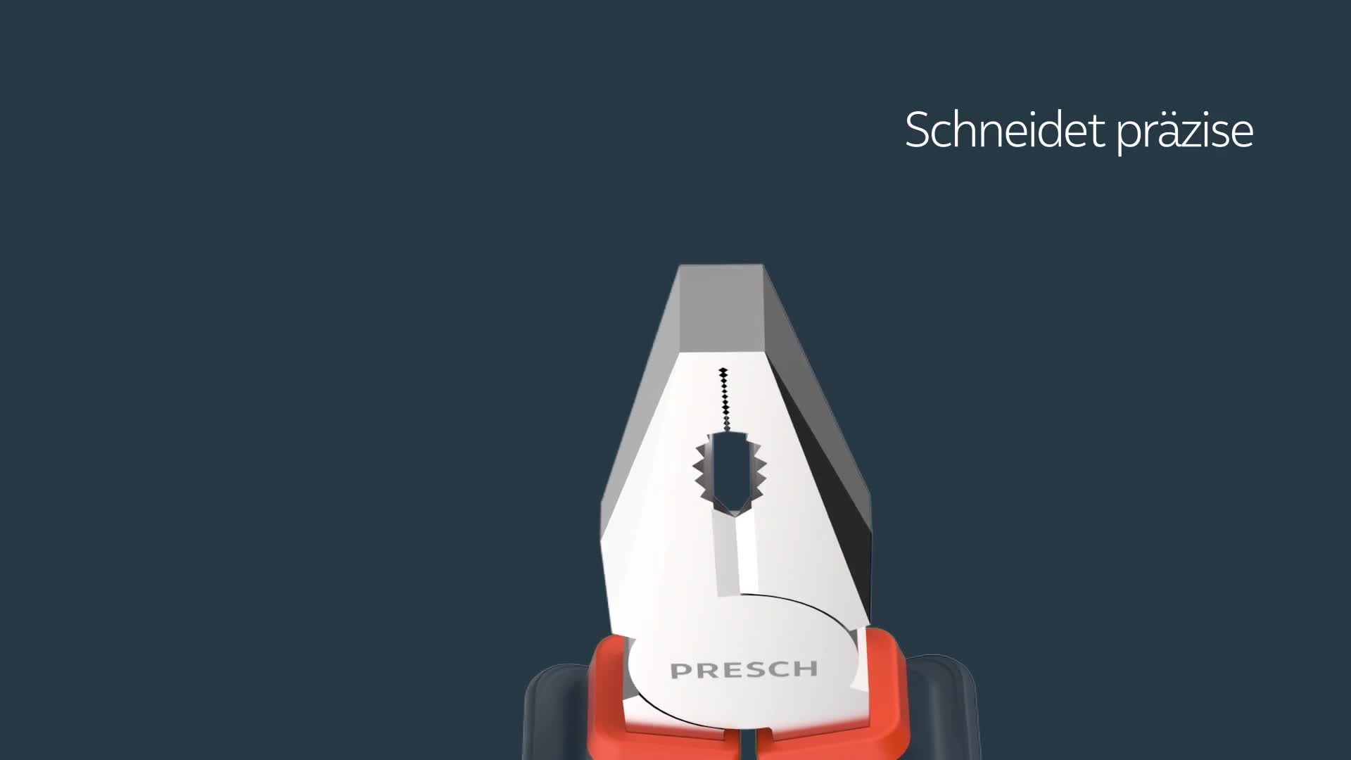 Presch Kombizange 180 mm - Universalzange ölgehärtet aus CR-V mit 2-Komponenten Griff und Greifflächen gezahnt – Bild 8