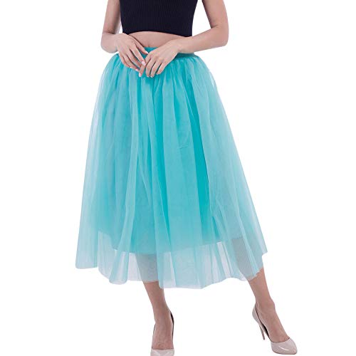 Rock Damen Plus Size Mesh Tüllrock Plissee Prinzessin Mesh Bubble Länge 80Cm Kleider