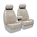 Coverking Custom Fit Front 50/50 Bucket Seat Cover for Select Ford Transit Connect Models - Genuine Leather (Beige)