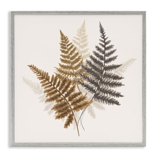 Layered Ferns Botanical Boho, 24 x 24 Inch Framed Giclée Print