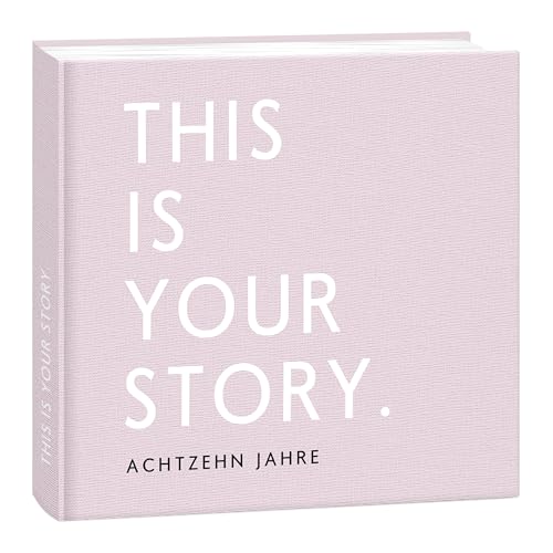 mintkind Erinnerungsbuch Kindheit Rosa – Geburtstagsbuch von 0 bis 18 Jahre, Geschenk zur Geburt, Leinenalbum mit Fotos & Einträgen, modern gestaltet mit Sprüchen & Vorlagen