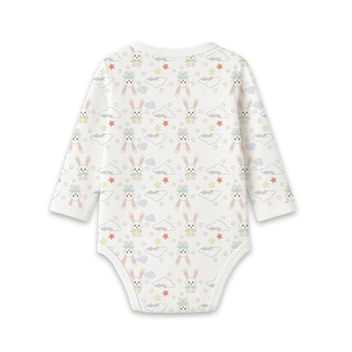 Image of MOM'S HOME Organic Cotton Front Open Kimono Onesie For Newborn Baby | New Born Clothing For Boys & Girls | 0-6 Months | Pack of 1