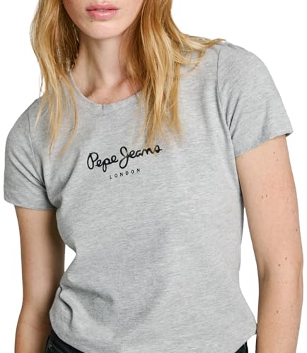 Pepe Jeans Para Mujer. PL505202 Camiseta New Virginia Ss N Gris (L), Casual, AlgodóN, Manga Corta - 2