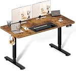 soges 63 Inch Electric Standing Desk,Single Motor Ergonomic Height Adjustable Desk Computer Desk,Ergonomic Sit Stand Desk Home Office Desks,with 2 Memory Preset Controller,10CZJXELT160NA-FG-CA