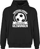 Zum Fußball geboren zur Schule gezwungen Turnbeutel für Kinder: Mit diesem lustigen Motiv setzt du ein Statement für deinen Lieblingssport