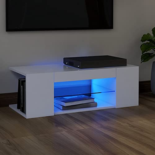 Refined Mueble de TV con Luces LED Blanco