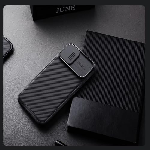 Image of Mangix for iPhone 16 Case with Camera Cover,Slim Fit Thin Polycarbonate Protective Shockproof Cover with Slide Camera Cover, Upgraded Case for Phone 16 Black
