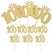 Produktbild BESTOYARD 100 Gold Cake Topper Baby 100 Tage Feier 100. Geburtstag oder Jubiläum Party Dekoration Party Supplies 10ST