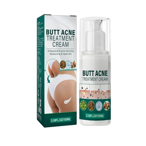 Buttock Care Cream Treatment: Body Acne Treatment for Folliculitis and Pimples on Buttocks, Thighs, and Body with 2% Salicylic Acid & Tea Tree Oil - Butt Cream for Smooth Skin