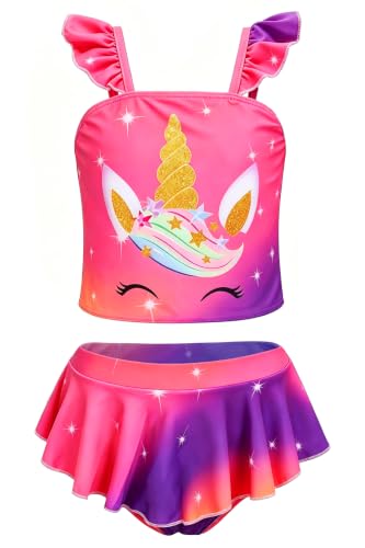 Image of Akokvlar Two Pieces Swimsuit Mermaid Bikinis Tankini Bathing Suit for Little Girls
