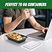 50 Pack (100-Piece) 32 oz Meal Prep Containers Reusable with Easy Open Lids, Sturdy Leakproof Food Safe, Microwave Freezer Dishwasher Safe, To Go Take Out Plastic Food Storage Pans with Lids, Black