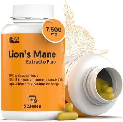 140ud Melena de León Pura 7500mg Ultraconcentrada 50% | NOOTRÓPIC...