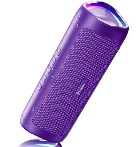 Image of Bluetooth Speaker, 20W HD Sound, Portable Wireless, IPX5 Waterproof, Up to 24H Playtime, TWS Pairing, for Home /Party /Outdoor /Camping /Beach Essentials, Electronic Gadgets, Birthday Gift (Purple)