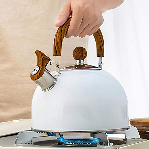 Teekessel Pfeifen Wasserkocher Tee Pfeifen Edelstahl Teekessel mit ergonomischem Griff, Pfeifen Teekanne für Induktionsherde