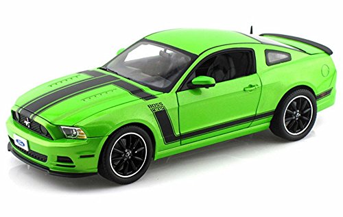2013 Ford Mustang Boss 302, Green w/ Black Stripes - Shelby SC453 - 1/18 Scale Diecast Model Toy Car