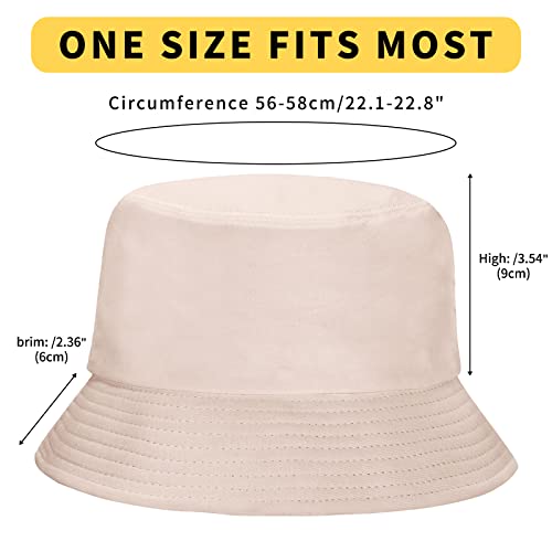 Image of Rosoz 1 & 2 Pack Bucket Hat for Women Men Summer Travel Beach Sun Hat Outdoor Cap Unisex Bucket Hats