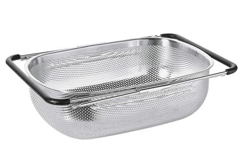 Colador de verduras Deluxe escurridor extensible de cocina rectangular