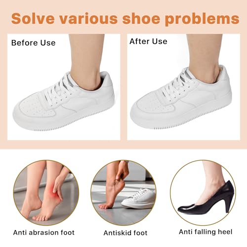 Image of 3 Pairs Heel Cushion Pads for Big Loose Shoes, Self-Adhesive Back of Heel Cushion Inserts, Filler Improved Shoe Fit and Comfort for Sports and Casual Shoes