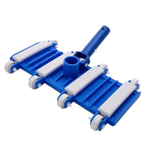 Cabezal de aspiradora de piscina resistente con ruedas de 14 pulgadas para piscinas sobre el suelo y enterradas, herramienta de limpieza de fuente de estanque de spa, no necesita energía eléctrica