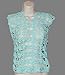 Handmade Crochet Turquoise Top, Elegant Blouse, Formal Top, Dressy Top, Cotton Summer Top, Size Small to 3X, Plus Size Crochet, Wedding Clothes, Aqua Top