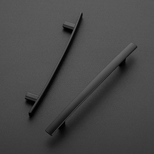Image of Ravinte 20 Pack Cabinet Handles Matte Black Cabinet Pulls Kitchen Cabinet Handles,Curved Drawer Pulls in 5-3 /16 Inch Length with 3 Inch Hole Center Arch Kitchen Cabinet Hardware