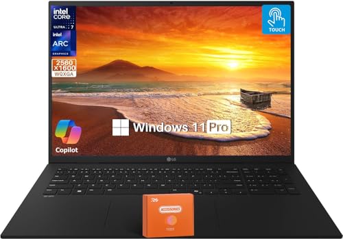 Image of LG Gram 17 Ultra-Light Touchscreen Business Laptop - 17 inch 2.5K Display, Intel Ultra 7 Series 2 258V, 32 GB RAM, 2 TB SSD, Intel Arc Graphics, Thunderbolt 4, Wi-Fi 7,Backlit KB, Dolby Atmos, Win 11 Pro