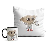 Kit caneca e almofada Dobby
