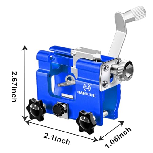Image of Portable Chainsaw Sharpener, Saw Blade Sharpener with 5 Diamond Sharpening Steels, Chainsaw Sharpening Tool, Hand Crank Chainsaw Accessories for 4 inch-22 inch Chain Saw (Blue)