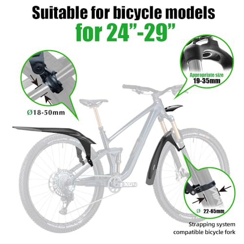 Guardabarros para bicicleta de montaña que soluciona las salpicaduras en la espalda 4
