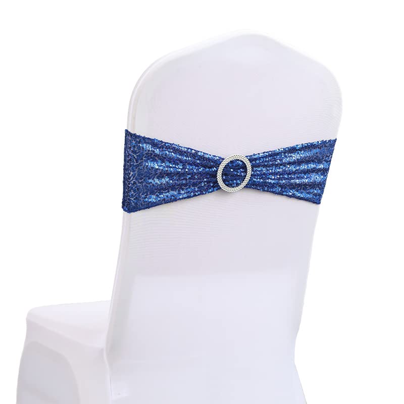 ERRVA 10 pezzi/50 pezzi oro argento scintillante sedia da sposa nodo nastro decorazione telai per banchetti paese cinghie di copertura decorazioni per la casa-verde menta, 10 pezzi