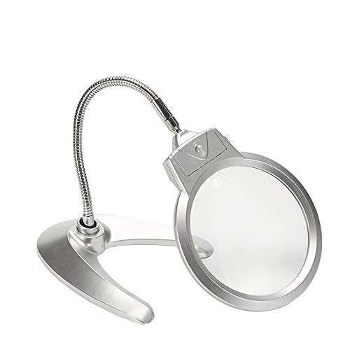Head-Mounted Magnifier Schreibtischlampe Lupe 2 LED 5X 18X HD-Objektiv der E-Book-Reader Schmuck Beurteilung betrifft DIY Handwerk Schnitzen