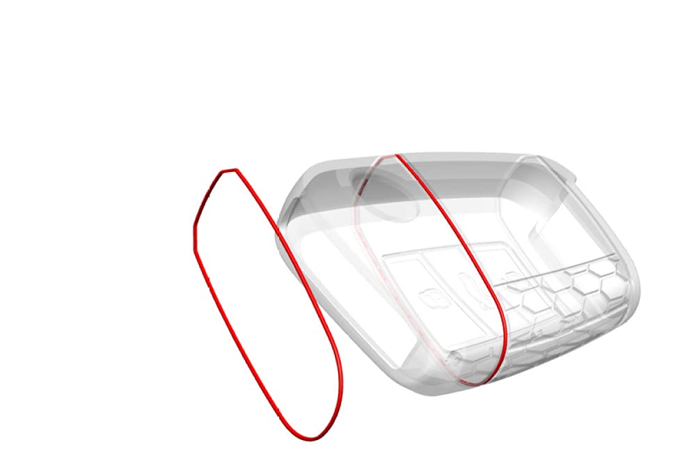 Funda de Silicona para Llave de Coche con Mando a Distancia, Llavero, Llavero, Apto para Volkswagen VW Magotan Passat B8 Golf para Skoda Superb A7, Blanco