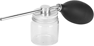 أداة توزيع ألياف الشعر من جي كيو، زجاجة رش بودرة لألياف تكثيف الشعر، بخاخ ألياف شعر مزود بفوهة زجاجية مخصص لاستخدام ألياف الشعر