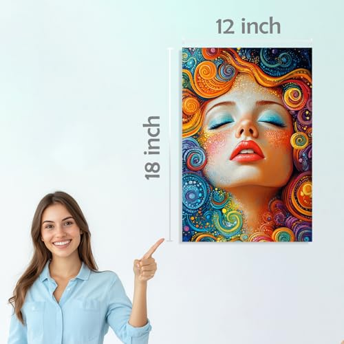 Image of SiddArtify Bohemian Portrait Wall Art Prints Set - Psychedelic Woman Poster Decor for Living Room Bedroom Office - 12x18 inch Board Pack of 6