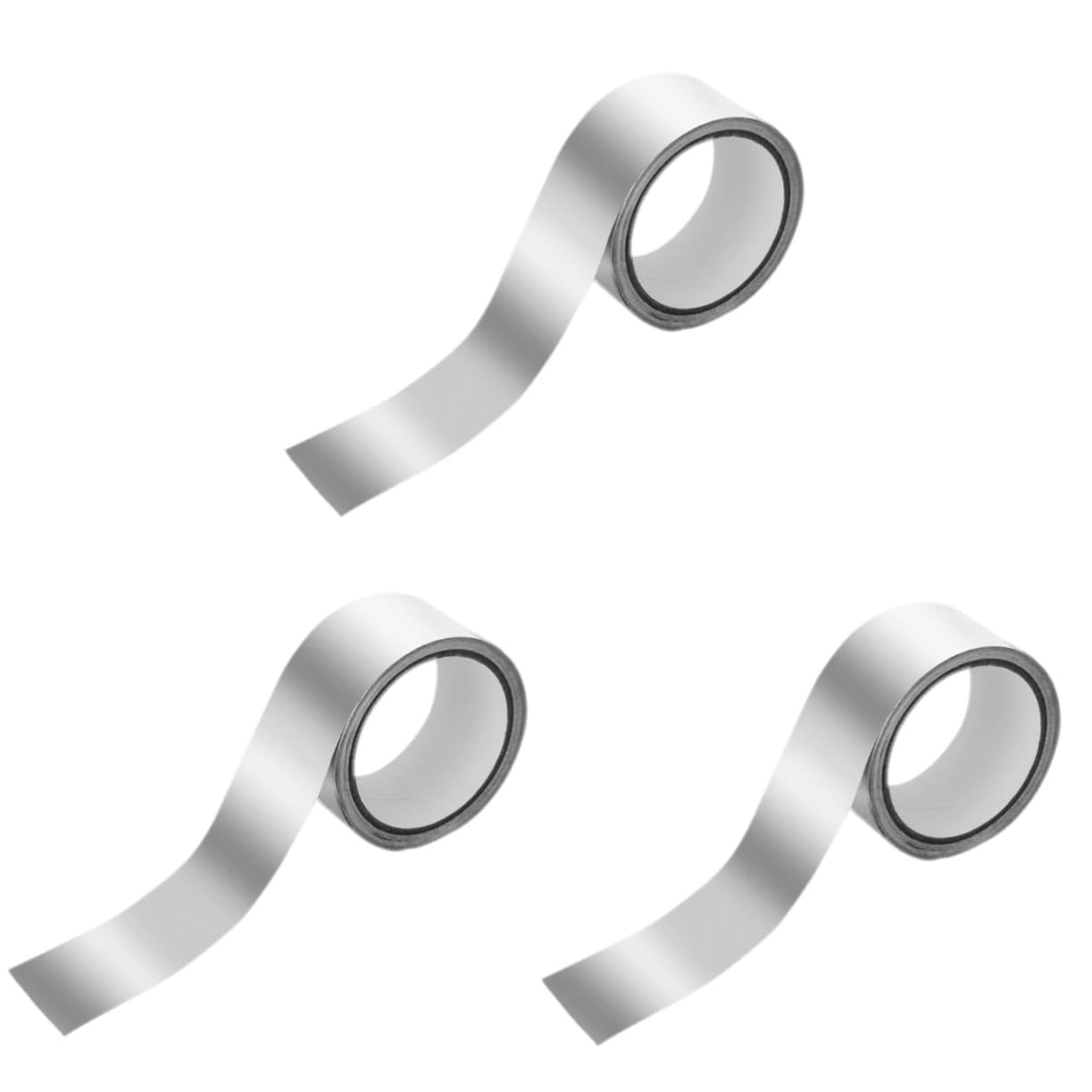 Veemoon 3rollos Cinta De Aluminio Adhesiva Resistente Alta Temperatura Para Reparaciones Eléctricas y Aislamiento Térmico Longitud Para Sistemas Hvac y Uso Industrial