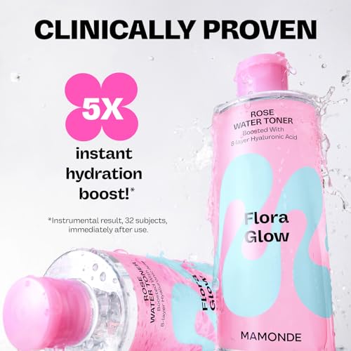 Image of MAMONDE Flora Glow Rose Water Toner | Hydrating, Lightweight Toner with Peptide & Hyaluronic Acid for Korean Glass Skin | For All Skin Types