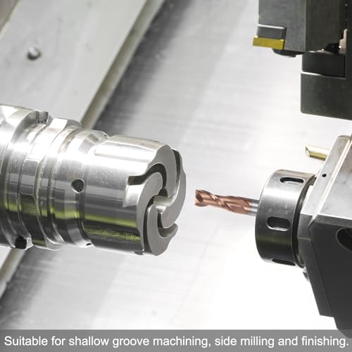 QUARKZMAN 2 Stück 6mm Durchmesser 6mm Schaft Vierkant-Nasenfräser 2 Schneiden HRC55 Hartmetall AlTiN-beschichtete CNC-Fräser-Werkzeuge für Endfräsen CNC-Bearbeitung, Schwarz