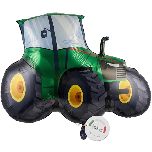 balloa Ballon en aluminium XXL - Motif tracteur et ferme - Ballon à l'hélium pour enfants - Véhicule agricole - Décoration de fête d'anniversaire - Cadeau...