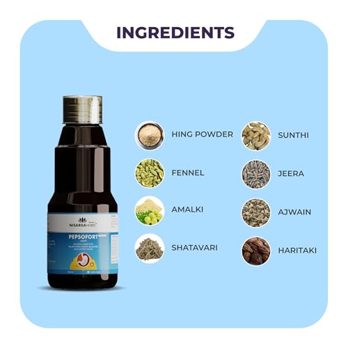 Image of SONARK'S NISARGA HERBS Pepsofort Ayurvedic Digestive Syrup (150ml, of 2) - Sugar-Free Relief for Acidity, Gas & Bloating - Natural Gut Health & Digestion Support Tonic