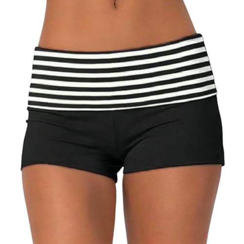 Image of Women Fold Over Mini Shorts Y2K Lounge Pajama Bottoms Low Rise Booty Shorts
