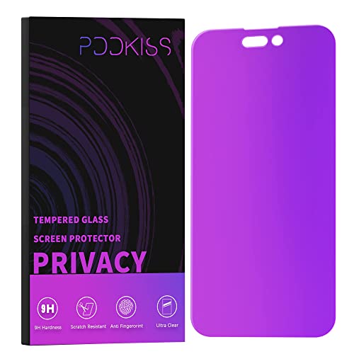 Compatible for iPhone 14 Pro Max Privacy Screen Protector 6.7 inch Display, Gradient Colorful Anti Spy Anti Blue Light HD Screen Protector Tempered Glass Easy Installation