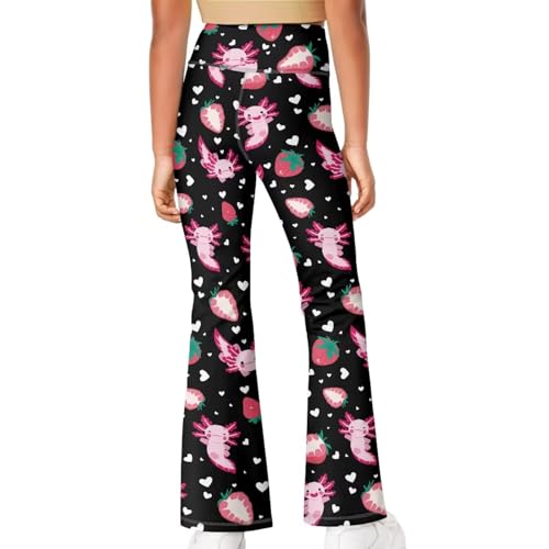 Cozeyat Girl's Flare Leggings High Waisted Yoga Pants Stretchy Bootcut Leggings Full Length Bell Bottoms 5-14 Years4