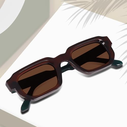 Image of Peter Jones Brown Unisex Broad Frame Square UV /UB Protected Sunglasses (3887BW)
