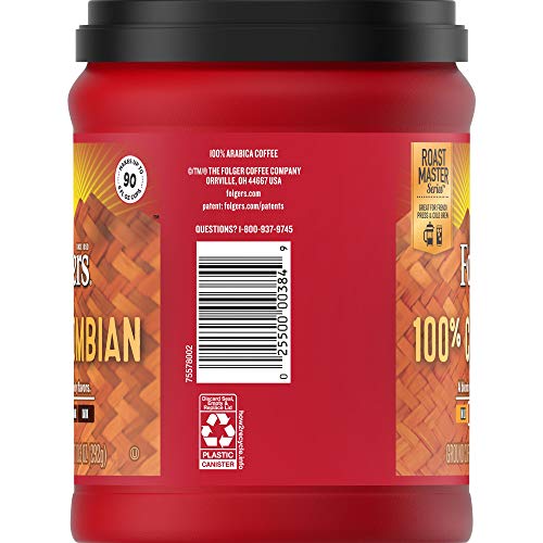 Image of Folgers 100% Colombian Medium Roast Ground Coffee, 10.3 Ounces