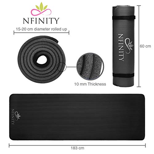 NBR-Yoga-Mat-Exercise-Fitness-foam-Extra-Thick-Non-Slip-Large-Padded-High-Density-for-Pilates-gymnastics-stretching-Workout-with-Free-Carry-Strap