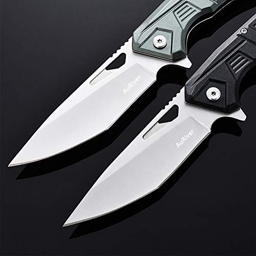 Auriver Edc Pocket Knife, Extremely Sharp Folding Knives With 3.7Inch Blade, Aluminiumalloy Handle,Pocket Clip For Camping Hunting And Outdoor (Black) #TOP3
