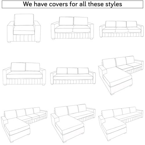 Image of HOKIPO 100% Waterproof Stretchable Seat Couch Cushion Cover, 1 Seater, Brown (NEW-AR-5352-BRN)