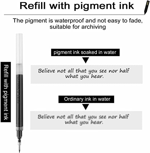 Image of Levin 12pcs Baoke gel ink Roller Ball pen,fine point, 1.0mm large capacity special student examination office neutral pen. (Black)