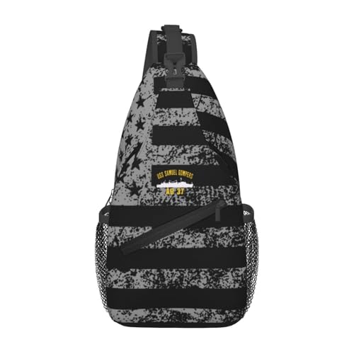 Bolso USS Samuel Gompers Ad-37 tipo bandolera para hombre pequeño y resistente al agua miniatura 2
